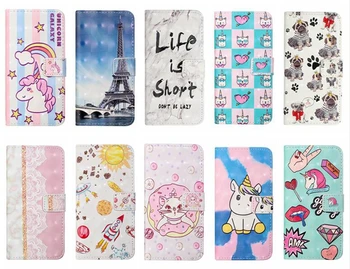 

3D Leather Wallet Case For Iphone 11 New 5.8 6.1 6.5 2019 XR XS MAX X 8 7 6 Holder Card Flower Lace Eiffel Tower Dog 60PCS