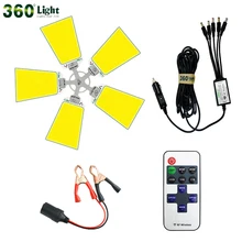 

360light Camping Lanterns Portable High Power Rechargeable Led Flashlight Five Panel Outdoor Lighting For drive travel Party BBQ