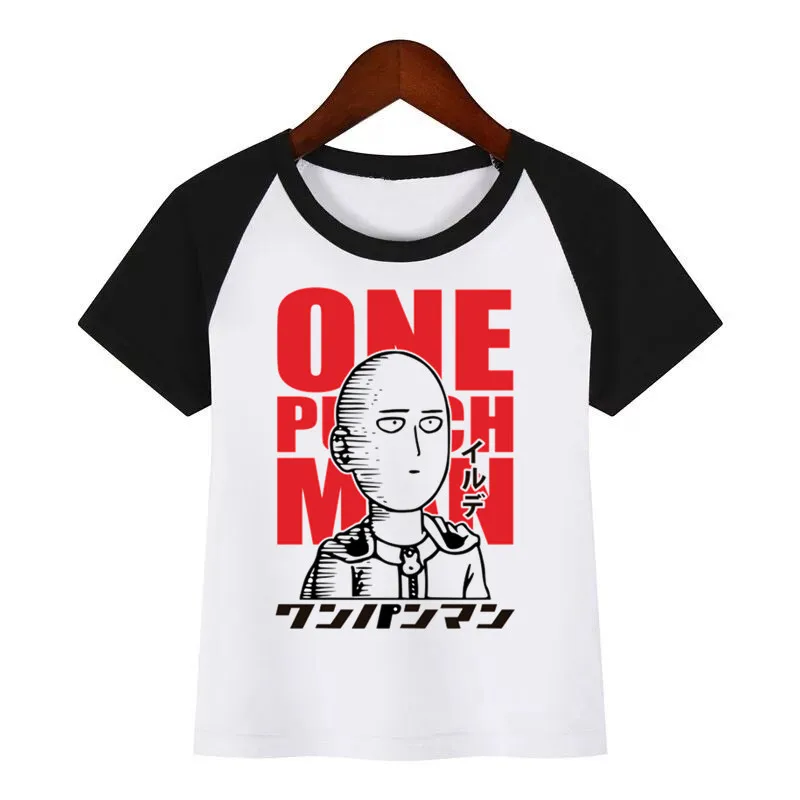 

One Punch Man Japanese Anime Kids Cartoon O-Neck T-Shirt Tees Summer Tops Children Girl T-Shirt Boy/Girls Clothing