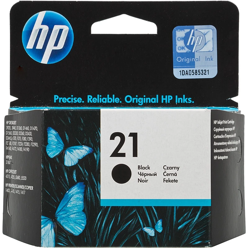 Картридж струйный HP 21 C9351AE черный для HP DJ 3920/3940/PSC 1410