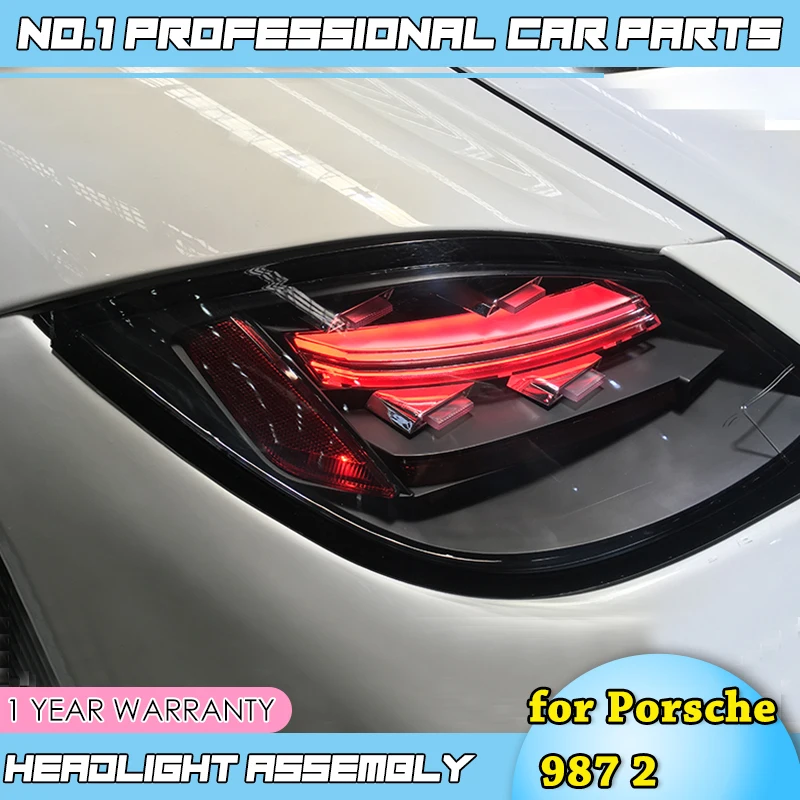 2 шт. автомобильные аксессуары для Porsche 987 2 задний светильник s 2009-2012 для 987 2 светодиодный задний фонарь+ сигнал поворота+ тормоз+ задний светодиодный светильник