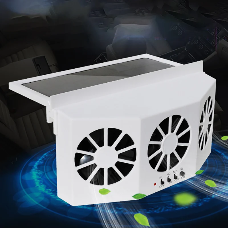 Best Solar energy Vehicle exhaust fan radiator Car Window Windshield Solar  Power Air Vent Cool Exhaust Dual Fan System Cooler - AliExpress