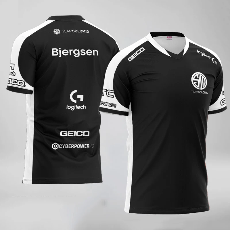 Футболка LOL LCS TSM Doublelift Bjergsen Униформа команды SoloMid игрока футболка для мужчин и