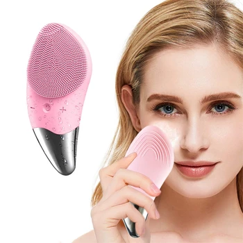 

Electric Facial Cleansing Brush Silicone Cleansing Instrument Sonic Face Cleaner Deep Cleaning Face Cleansing Massager Brush