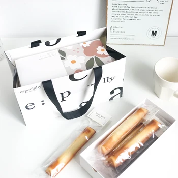 

5pcs Fashion English Handbag Packaging Biscuit Baking Gift Bag Birthday Party Favor Gifts Decor Package Dessert Cookies Bags