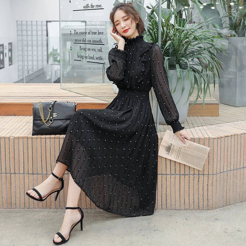 vestido midi preto solto