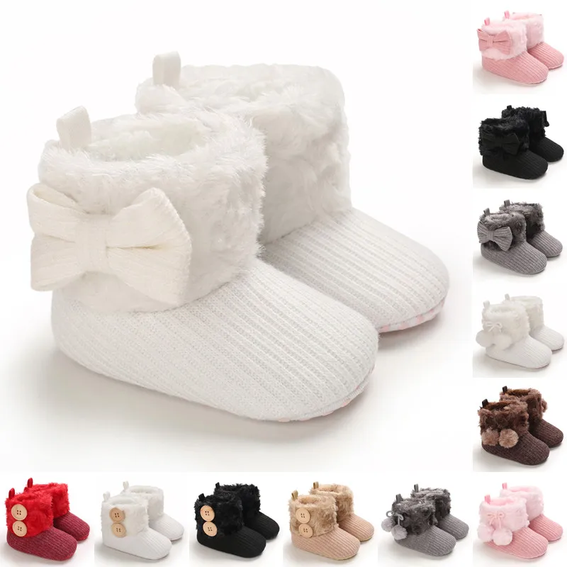 0 18M Boots For Newborn Baby Girl Snow Boots Winter Thermal Shoes Plush Ankle Boots Winter Baby Boys And Girls Thermal Shoes