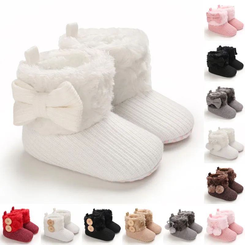 018MBootsForNewbornBabyGirlSnowBootsWinterThermalShoesPlush