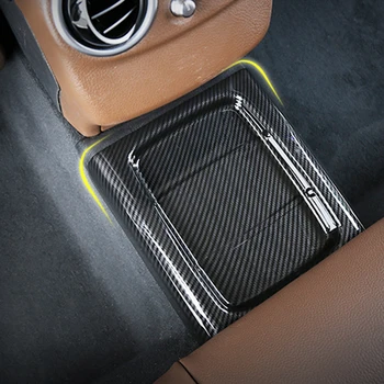 

Carbon Fiber Interior Rear Row Frame Protection Cover Trim Car Accessories For Mercedes Benz E Class W213 E300 E200 E320