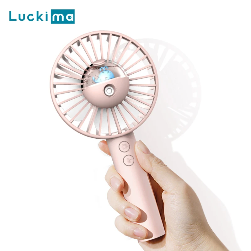 

Portable Water Mist Fan USB Rechargeable Battery Operated Ultrasonic Humidifier 2 in 1 Handheld Air Cooling Fan Air Conditioner