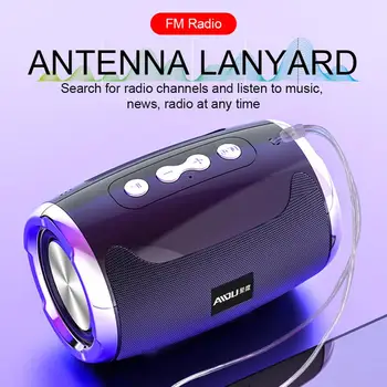 

Portable Bluetooth Speaker BT5.0 Stereo Rich Bass Support FM Radio/USB Connection Wireless Speaker