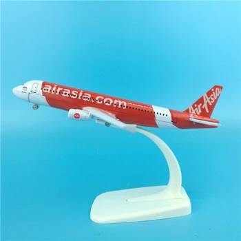 

16cm Thai Air Asia A320 Aircraft Model Decoration 1:230 Diecast Scale Air Asia Airplane Model with Wheels Gift Collection Toys