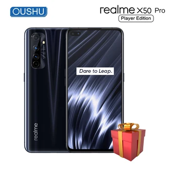 Перейти на Алиэкспресс и купить Realme X50 Pro Player Edition 5G процессор Snapdragon 86 5G мобильный телефон UFS3.1 65W Super VOOC 180HzSampling Rate 6,44 'мобильный телефон