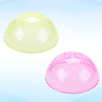 

2Pcs in 1 Bag Plastic Dish Covers Heat-resistant Covers for Microwave Oven