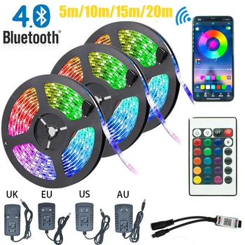 

Bluetooth LED Strip Light RGB LED 5050 SMD 2835 Flexible lighting strip Ribbon 5M 10M 15M 20M Tape Diode DC 12V LED Strips luces