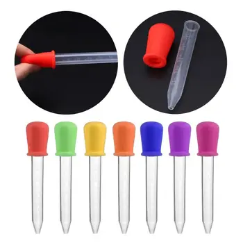 

1-10 Pcs 5ml Silicone Pipette Liquid Food Dropper Plastic Baby Feeding Medicine Dropper Spoon Burette Infant Utensils