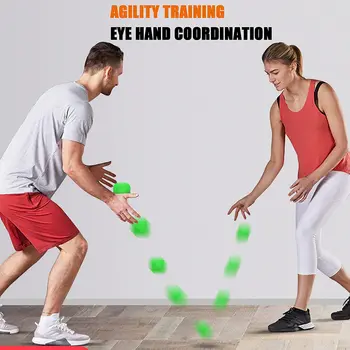 Palla di reazione esagonale Velocità Agilità Allenamento Palla in silicone Coordinazione Reflex Sport Palla da allenamento fitness per bambino adulto