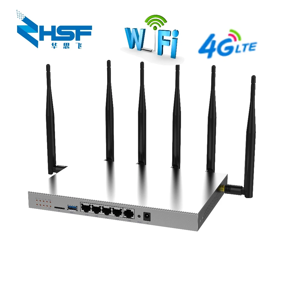HUASIFEI CAT6 lte маршрутизатор 2 4G 5G двухдиапазонный MT7621 гигабитный порт 1200 Мбит/с
