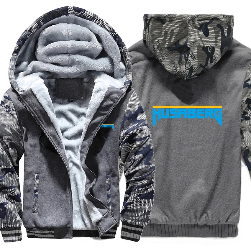 Husaberg Hoodies Camouflage sleeve Pullover Winter Jacket Husaberg Motorcycle Sweatshirts Long Sleeve Coat 2