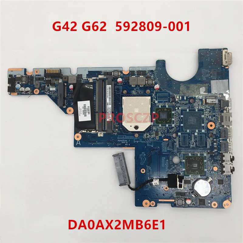 Бесплатная доставка материнской платы для ноутбука HP G42 G62 CQ42 CQ62 592809-001 592809-501