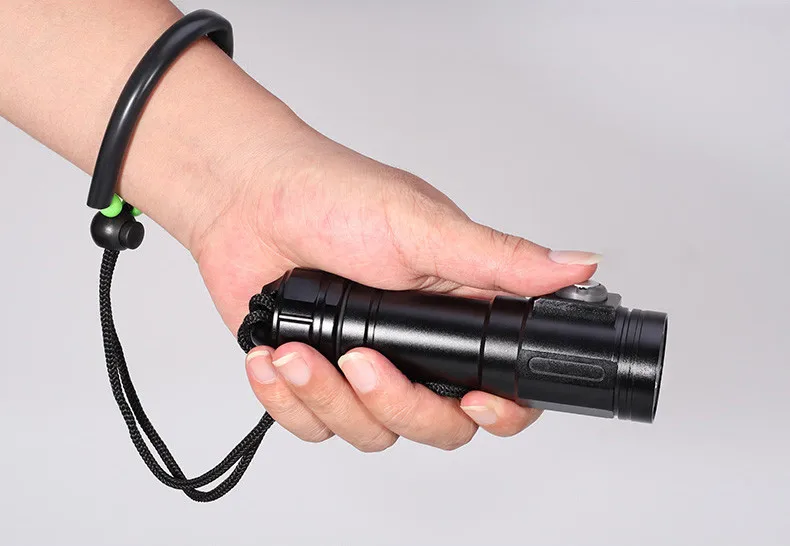Дайвинг фонарик водонепроницаемый CREE XM-L T6 светодиодный фонарь алюминиевый AA 720LM подводная вспышка для погружения Глубина 80 м