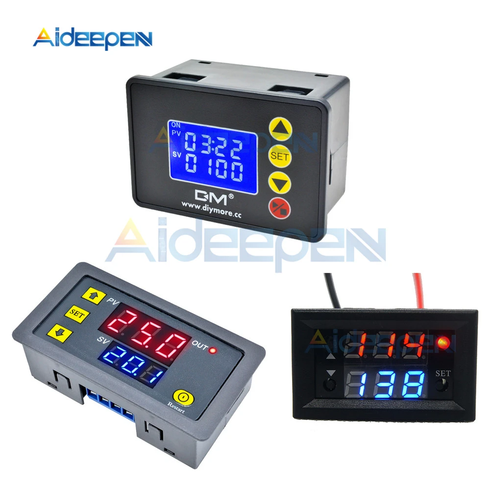 12V/24V Delay Relay Module Timer LED Display Intelligent Cycle Controller T2310