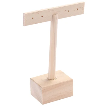 

Wood T-Shape Earrings Display Holder Earrings Display Stand Wood Jewelry Holder
