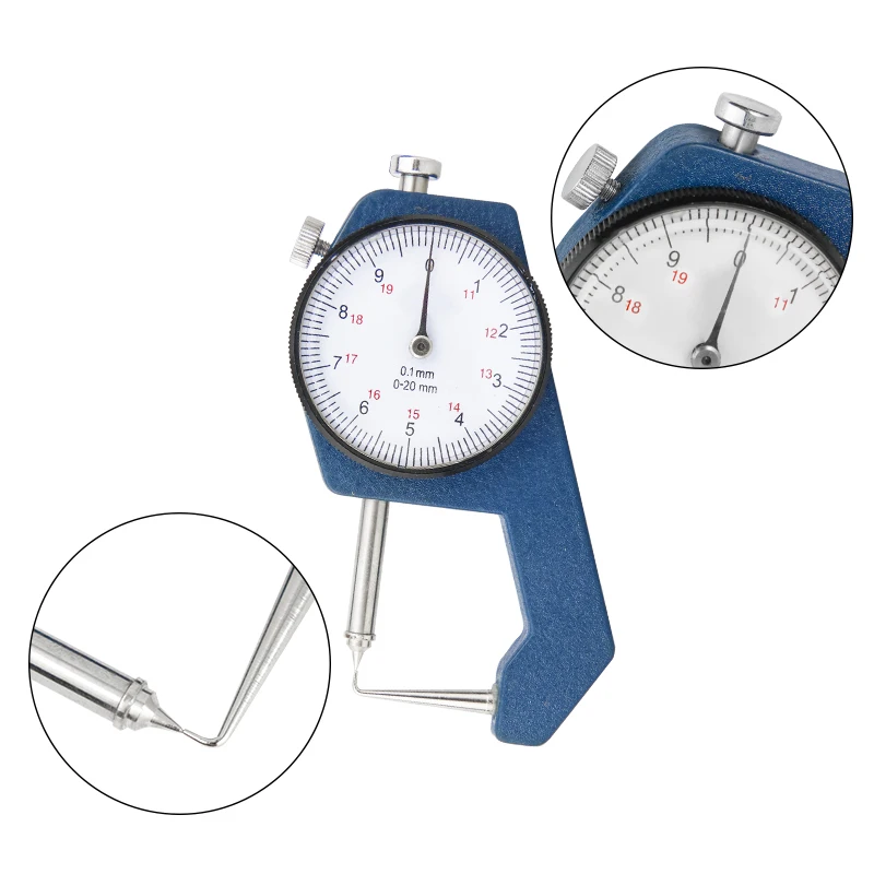 Thickness Gauge Dial Thickness Meter Tester 0-10/0-20mm for Leather Paper Width Measuring Tools