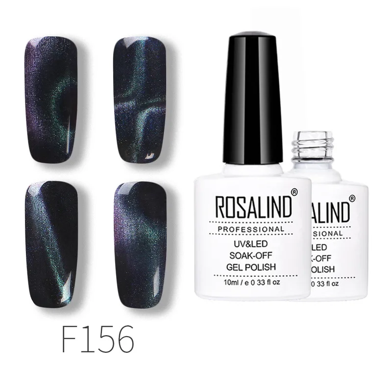 Rosalind взрывоопасный гель для ногтей 3D кошачий глаз УФ-фототерапия клей съемный лак для ногтей клей гель лак дизайн ногтей - Цвет: F156