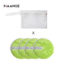 Волшебная ленивая вода двухсторонняя Чистящая губка для мытья Порошковая пудра для очищения Баш 4 упаковка с сумкой для хранения