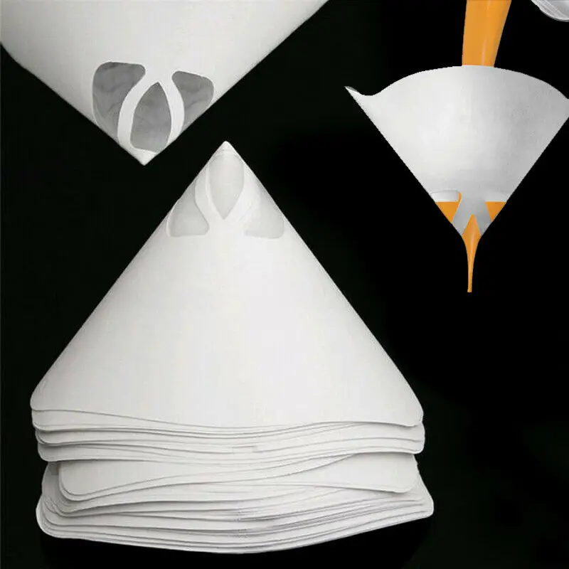 Mesh Conical Nylon Micron Paper Paint Strainer Filter Purifying Straining Cup Funnel Disposable Paper 100 Mesh Paint Filte 50pcs Paint Filter
