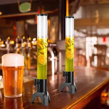

Removable Ice Tube Three-legged Beer Tap Tower 3L Draft Beer Tower Beverage Dispenser