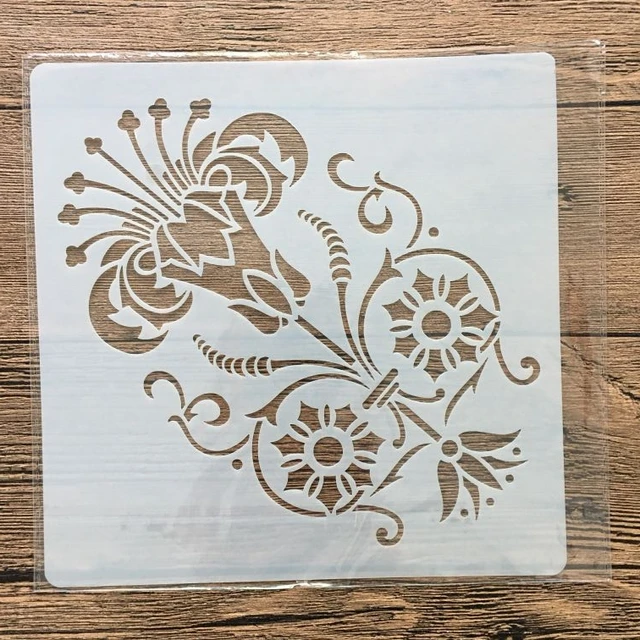 20 *20 cm size diy craft mandala mold for painting stencils stamped photo album embossed paper card on wood, fabric, wall 9