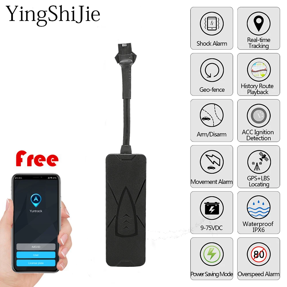 

Car Motorcycle GPS Tracker Triple modules Over speed alarm High voltage protection Remote cut off Anti-theft Vibration alert