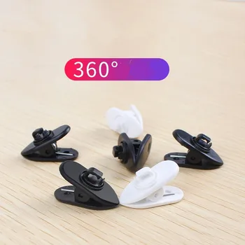 

20Pcs Earphone Cable Cord Wire Lapel Clip Cabe Clips Mount Headphone Wire Clamp Holder Black White