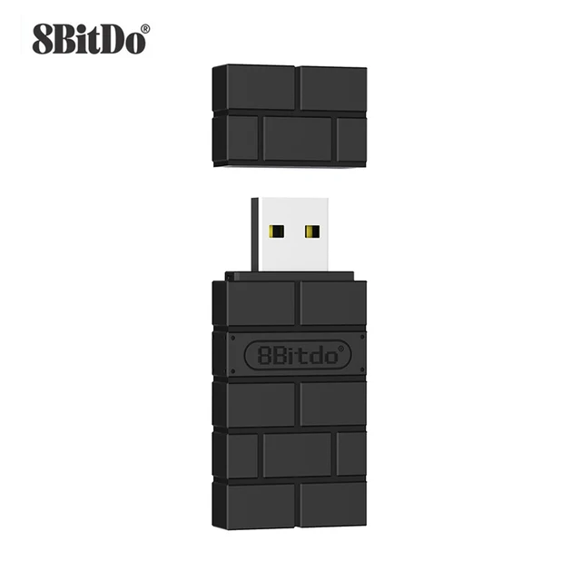 8Bitdo USB Bluetooth Receiver Adapter  For Nintend Switch For PS5 PS4 Windows PCs Macs Raspberry Pi Black