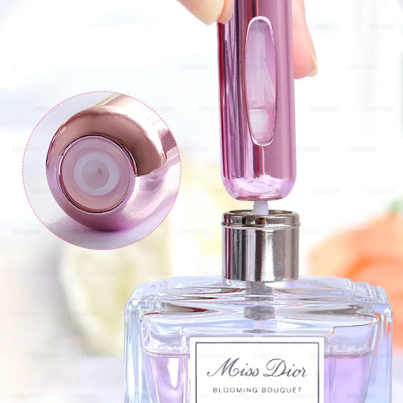 1PC Top Quality 5ml Perfume Bottle Mini Metal Sprayer Refillable Aluminum Perfume Atomizer Travel Size-5