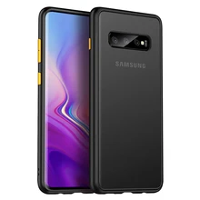 Противоударный чехол для samsung Galaxy S10 Примечание 10 Plus чехол, военные Класс прочности при падении Прозрачный матовый чехол с мягкими краями