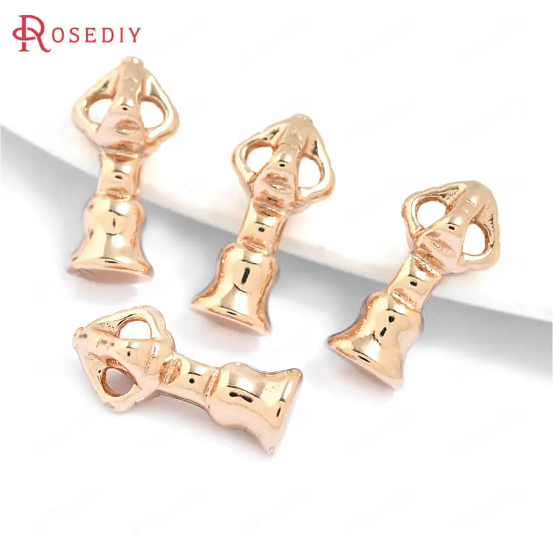 

(D547)6 pieces 8.5x28mm High Quality Champagne Gold Color Plated Brass Special Bracelet Spacer Beads Jewelry Accessories
