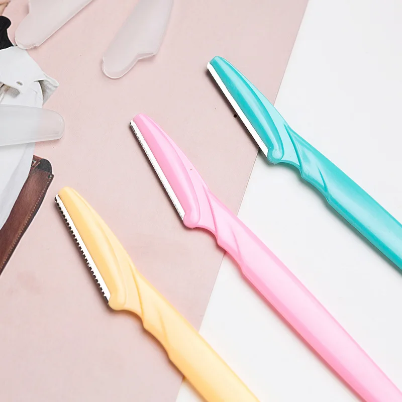 3Pcs נשים של סכיני גילוח איפור פנים גבות שפתיים Razor שיער מסיר חד נירוסטה חיתוך סכין גילוח|תער| - AliExpress