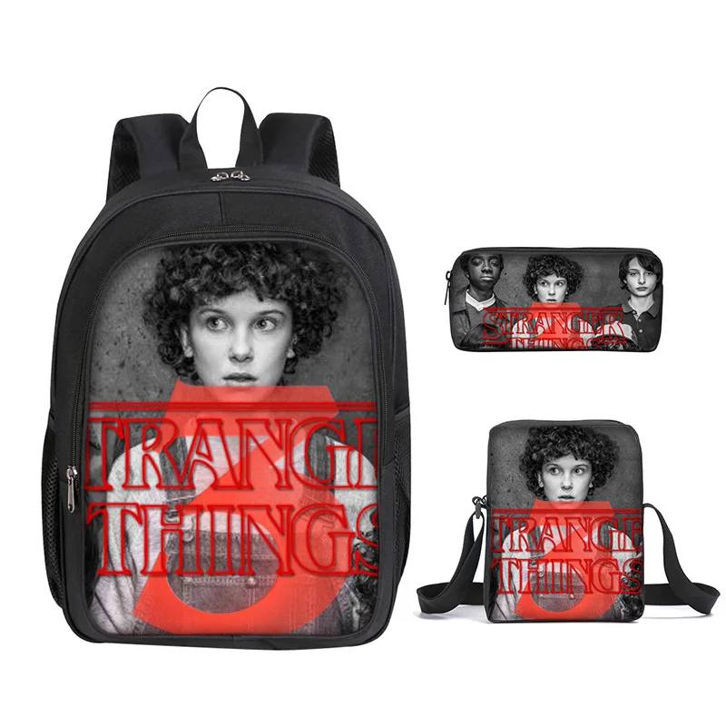 

Three-piece double-layer schoolbag, high-capacity double-shoulder bag waterproof double-shoulder bag