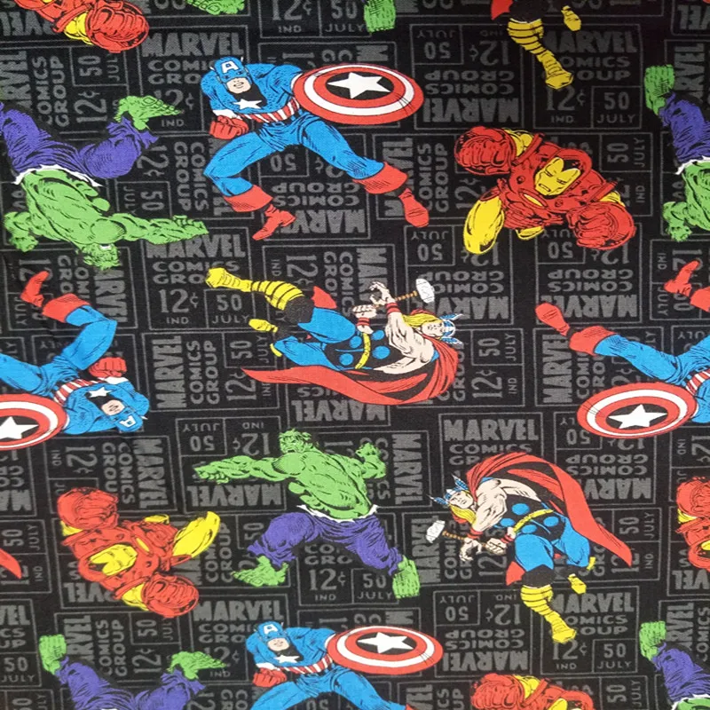 105 см Ширина Marvel Super Hero Comics Group хлопковая ткань для мальчиков, одежда, занавески, домашний текстиль, чехлы для подушек, DIY-BK713