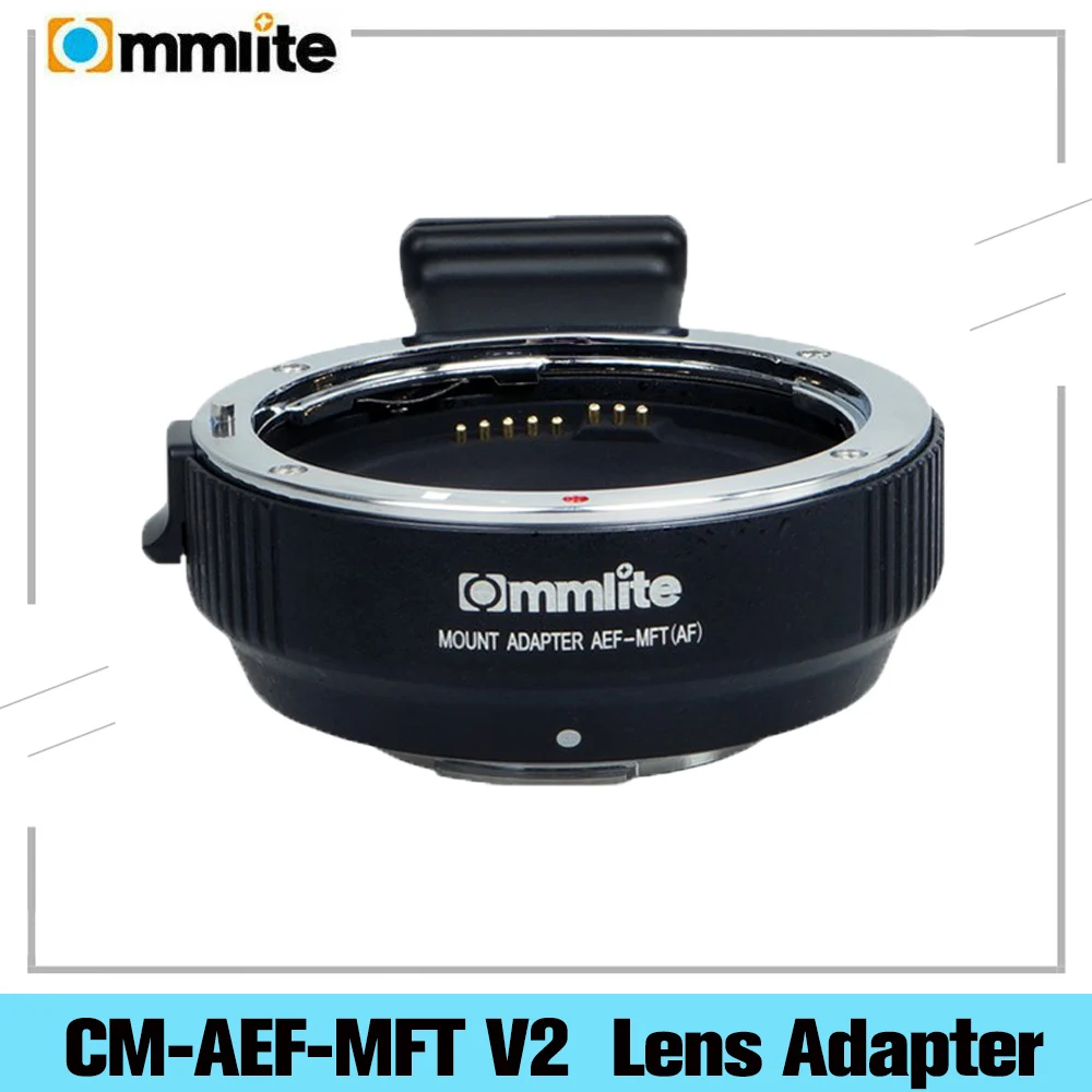 Commlite CM-AEF-MFT V2 электронный AF Камера адаптер с креплением на объектив для цифровой