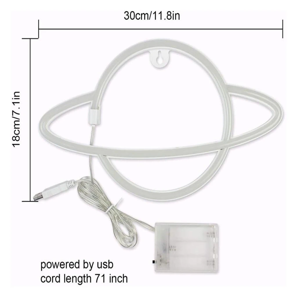 Aesthetic Neon Planet Sign Light Decorative Wall Hanging Night Light for Bedroom Aesthetic Neon Planet Sign Light Decorative Wall Hanging Night Light for Bedroom