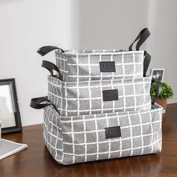 

Hand Storage Box Square Box Folding Decorative Basket For Toys Book Clothes Storage Laundry Organizer Basket