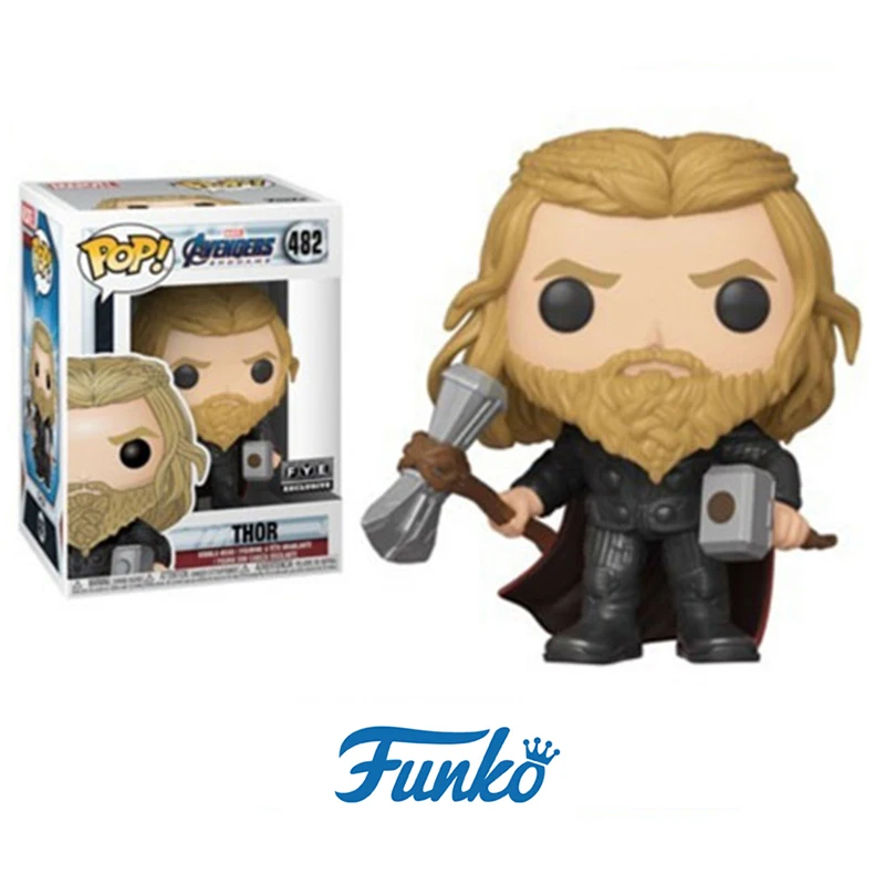 Funko pop Marvel Мстители Железный человек Капитан Америка Тор Черная Вдова Халк Локи модель человека-паука оригинальная коробка игрушки на день рождения - Цвет: 482 with box