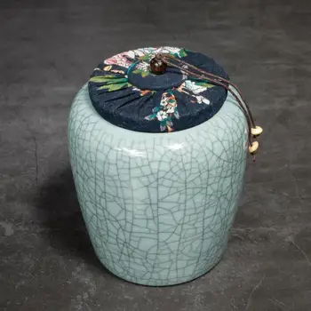 

Ceramic Tea Caddies Classical Storage Bottles Jars Tea Accessories Small Ceramic Jars Tank Dried Nuts Canister Candy Home Decor