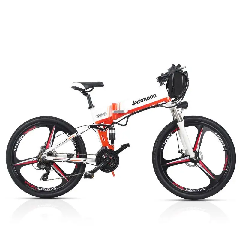 

21 Speed Foldable Electric Bicycle E Bike 26 Inch 48V 12.8ah 5 Pedal Assist M80 Orange/Black Electric Bikes Adults
