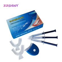 Профессиональный набор для отбеливания зубов, система отбеливания зубов, блестящий белый 44% комплект для отбеливания зубов с светодиодный светильник