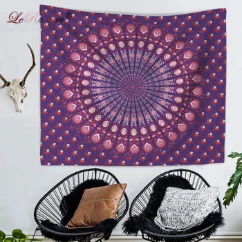 

LeRadore Customized Indian Tapestry Mandala Bedding Bedspread Yoga Mat Beach Towel 150*130cm Home Decor Wall Hanging Tapestry